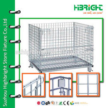 steel wire foldable storage cage for store use